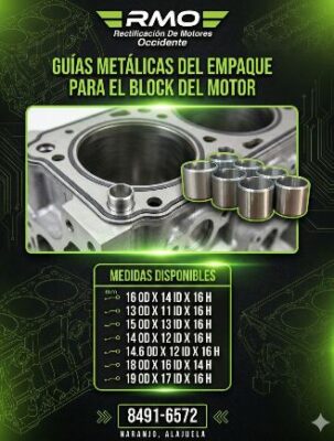 GUIAS DE CARA PARA CABEZOTE Y BLOCK