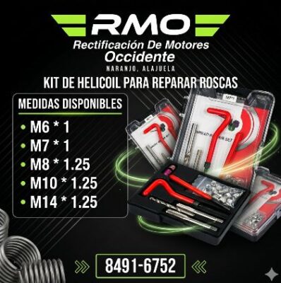 KIT DE REPARACION DE ROSCA POR HELICOIL